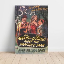 abbott and costello meet the invisible man Fine Art 1950's Movie Poster