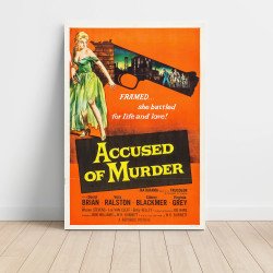 accused of murder Fine Art 1950's Movie Poster