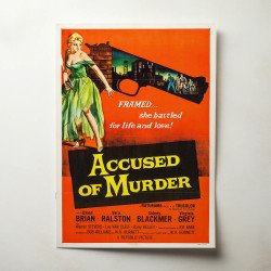 accused of murder Fine Art 1950's Movie Poster