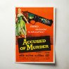 accused of murder Fine Art 1950's Movie Poster