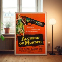 accused of murder Fine Art 1950's Movie Poster