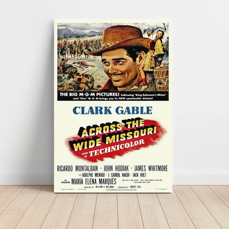 across the wide missouri Fine Art 1950's Movie Poster across the wide missouri Fine Art 1950's Movie Poster