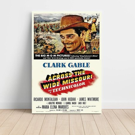 across the wide missouri Fine Art 1950's Movie Poster