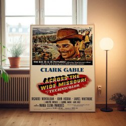 across the wide missouri Fine Art 1950's Movie Poster