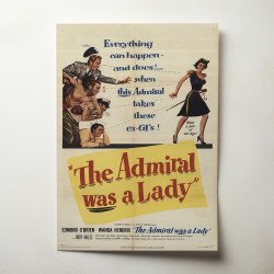 admiral was a lady Fine Art 1950's Movie Poster
