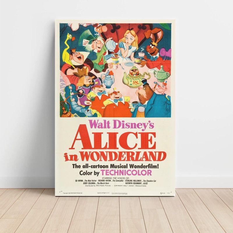 Alice in Wonderland (1951) Fine Art Movie Poster