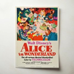 alice in wonderland Fine Art 1950's Movie Poster