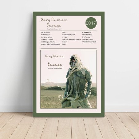 Gary Numan – Savage Songs From A Broken World Fine Art Album Poster