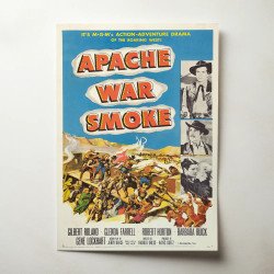 apache war smoke Fine Art 1950's Movie Poster