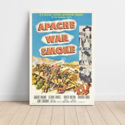 apache war smoke Fine Art 1950's Movie Poster