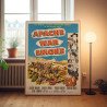 apache war smoke Fine Art 1950's Movie Poster