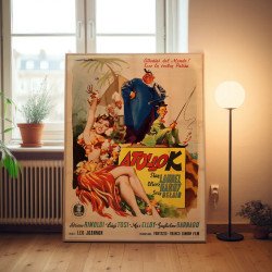atollo k Fine Art 1950's Movie Poster Wall Art
