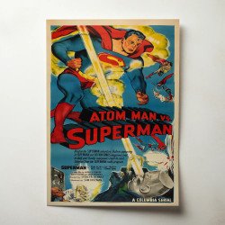 atom man vs superman Fine Art 1950's Movie Poster