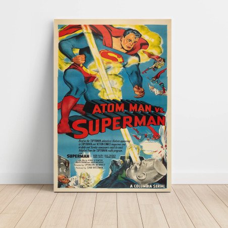 atom man vs superman Fine Art 1950's Movie Poster