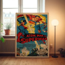 atom man vs superman Fine Art 1950's Movie Poster
