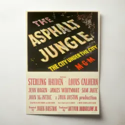 The Asphalt Jungle Fine Art 1950's Movie Poster