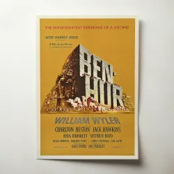 Ben Hur Jungle Fine Art 1950's Movie Poster