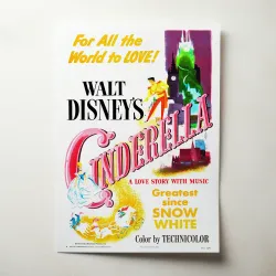 Cinderella Fine Art 1950's Movie Poster Wall Art