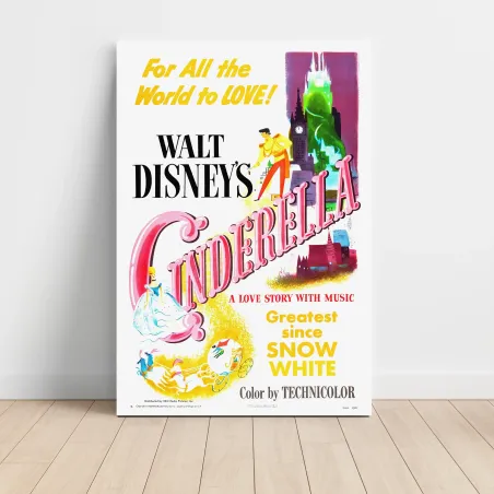 Cinderella Fine Art 1950's Movie Poster Wall Art