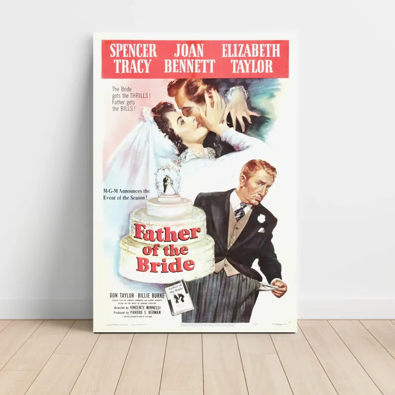 The Father Of The Bride Fine Art 1950's Movie Poster