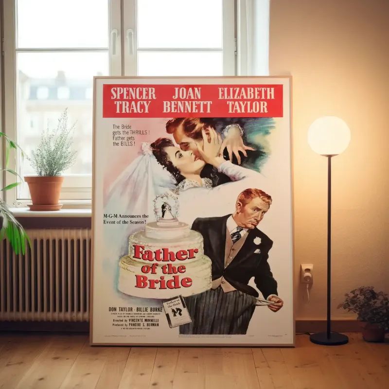 The Father Of The Bride Fine Art 1950's Movie Poster