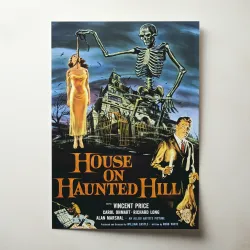 House On Haunted Hill Fine Art 1950's Movie Poster