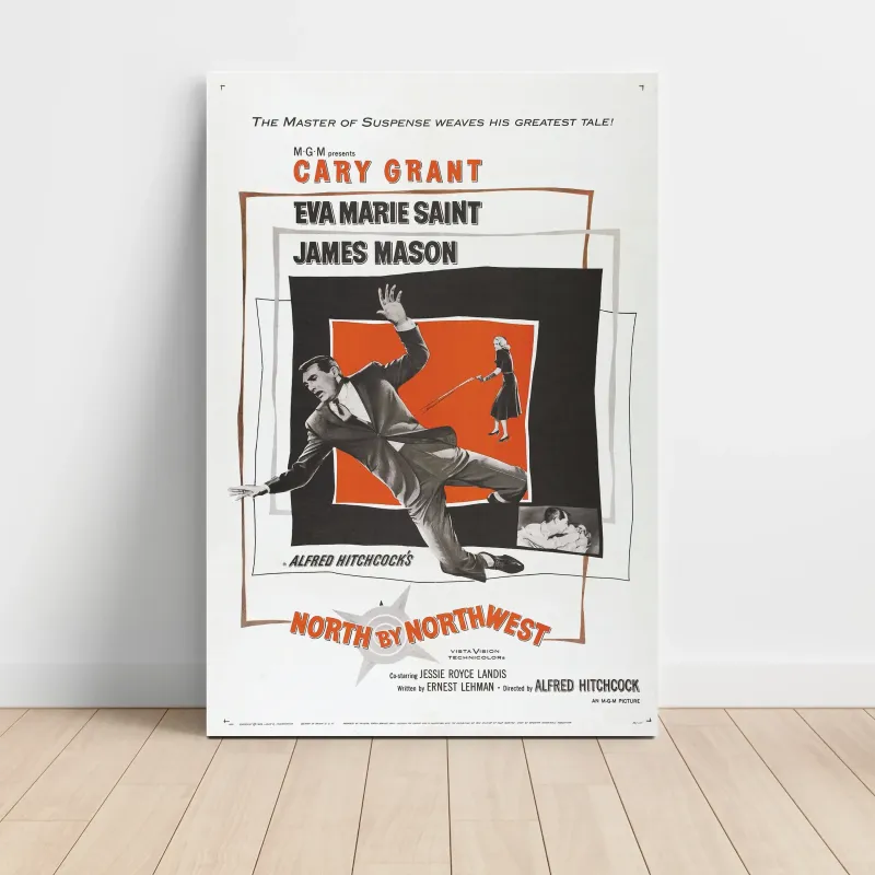 North by Northwest (1959) Fine Art Movie Poster