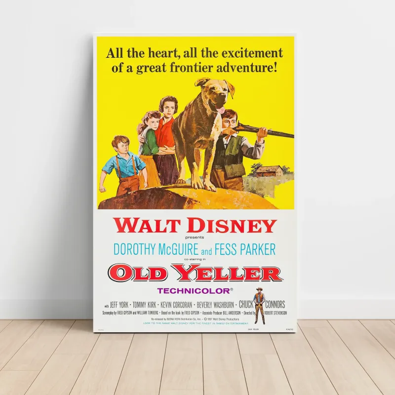 Old Yeller 1950's Fine Art Movie Poster - Classic Home Decor Art