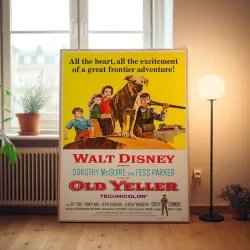Old Yeller 1950's Fine Art Movie Poster - Classic Home Decor Art