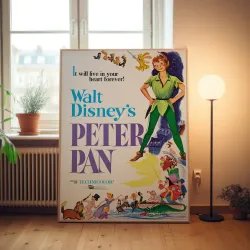 Peter Pan Fine Art 1950's Movie Poster Wall Art