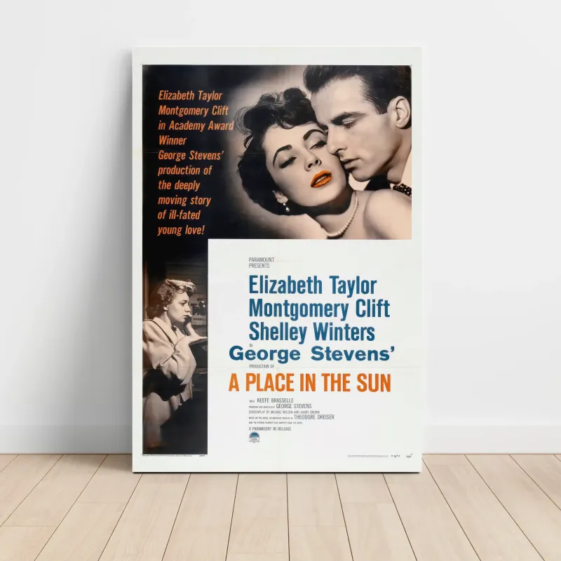 A Place in the Sun (1951) Fine Art Movie Poster