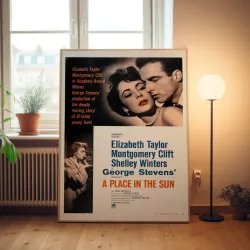 A Place in the Sun Fine Art 1950's Movie Poster