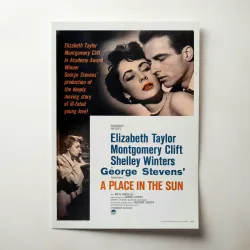 A Place in the Sun (1951) Fine Art Movie Poster