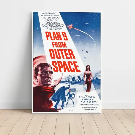 Plan Nine From Outer Space Fine Art 1950's Movie Poster