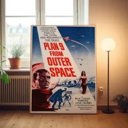 Plan Nine From Outer Space Fine Art 1950's Movie Poster