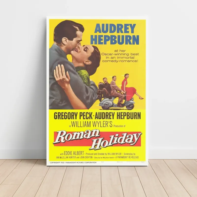 Roman Holiday (1953) Fine Art Movie Poster