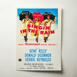 Singin in the Rain Fine Art 1950's Movie Poster