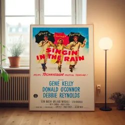 Singin in the Rain Fine Art 1950's Movie Poster