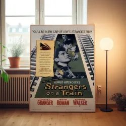Strangers on a Train Fine Art 1950's Movie Poster