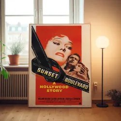 Sunset Boulevard Fine Art 1950's Movie Poster