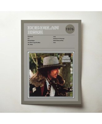Bob Dylan - Desire Fine Art Album Poster - Music Wall Decor