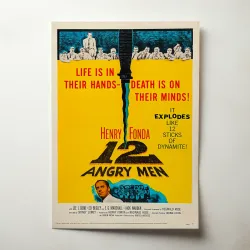 Twelve Angry Men Fine Art 1950's Movie Poster