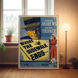Where The Sidewalk Ends Fine Art 1950's Movie Poster