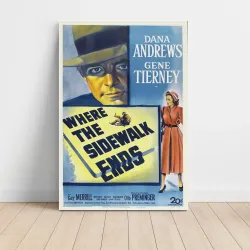 Where The Sidewalk Ends Fine Art 1950's Movie Poster