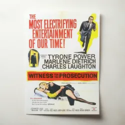 Witness For The Prosecution Fine Art 1950's Movie Poster