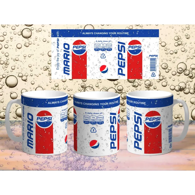 Personalised Pepsi Cola White Mug - Unique Gift Idea!