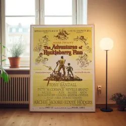The Adventures of Huckleberry Finn Fine Art 1960's Movie Poster
