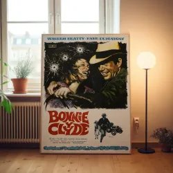 Bonnie and Clyde Fine Art 1960's Movie Poster Wall Art