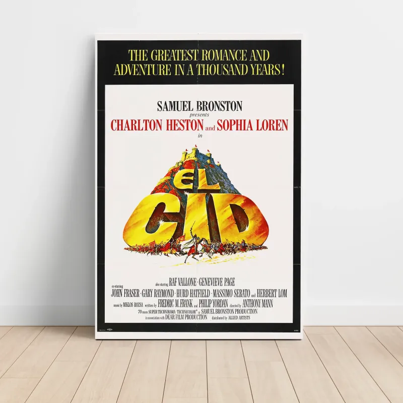 El Cid Fine Art 1960's Movie Poster Wall Art