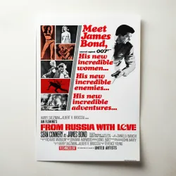 From Russia With Love 1960's Movie Poster - Fine Art Decor